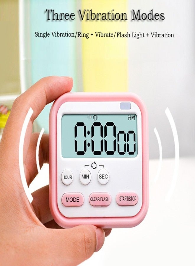 Sixfire Digital Kitchen Timer Stopwatch, Countdown Large Digits for Cooking, Chef Cooking Timer Clock with Loud Alarm Desk Timer Countdown Reminder for Home Office (Pink) - Image 4